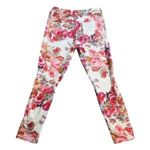 Pilcro And The Letterpress Mid Rise Skinny Jeans Womens 30 Floral Stretch Denim